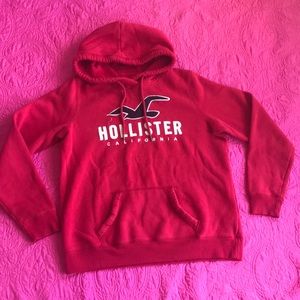 Red hollister hoodie